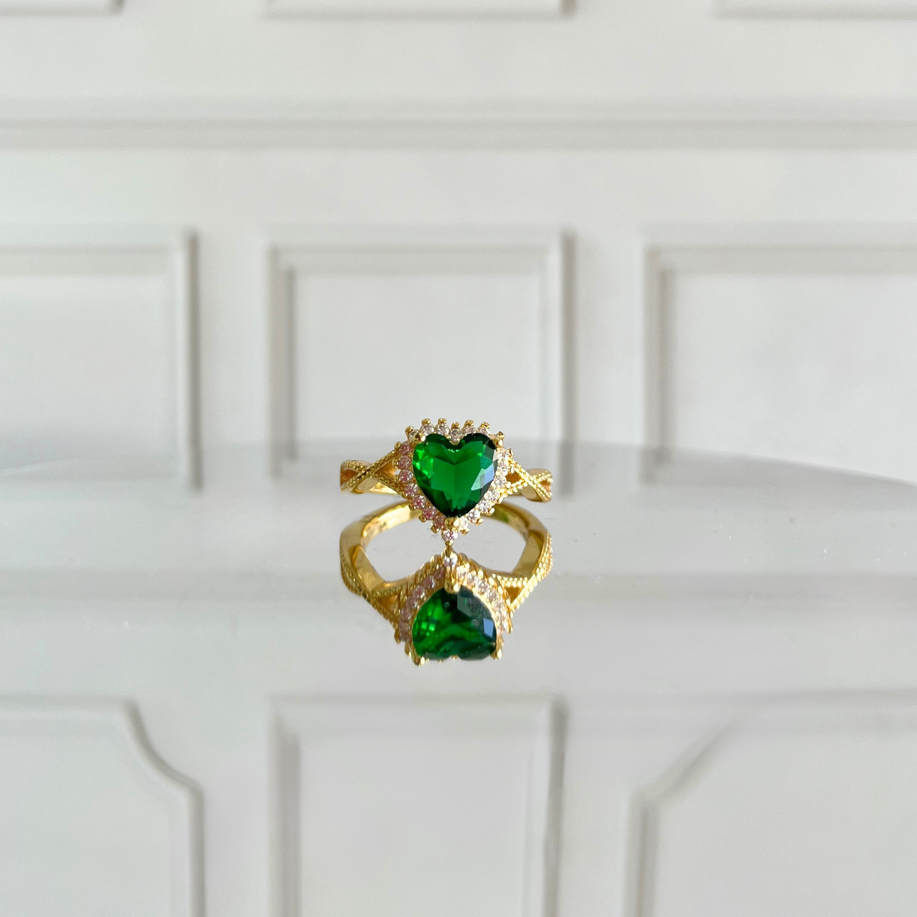 Anillo Corazón Verde