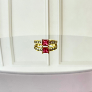 Anillo Zirconia Roja