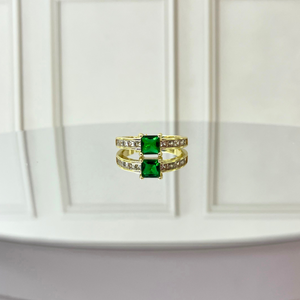 Anillo Zirconia Verde